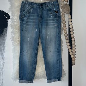 G-Star Raw Denim, Denim 3301, Distressed Boyfriend Jeans